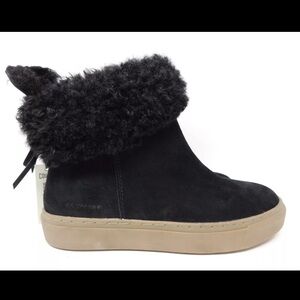 Cougar Women's Booties Size 6 Boots Devon Waterproof Black Faux Fur Foam Suede